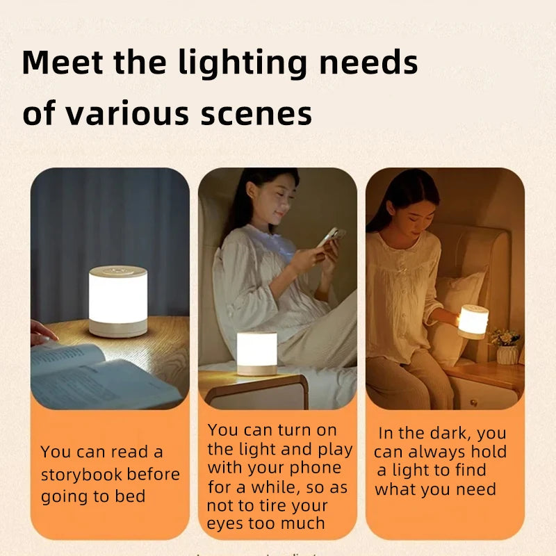 Night Light Led Touch Sensor Light Stepless Dimmable Beside Lamp USB Charging Table Lamp Baby Night Lamp for The Bedroom