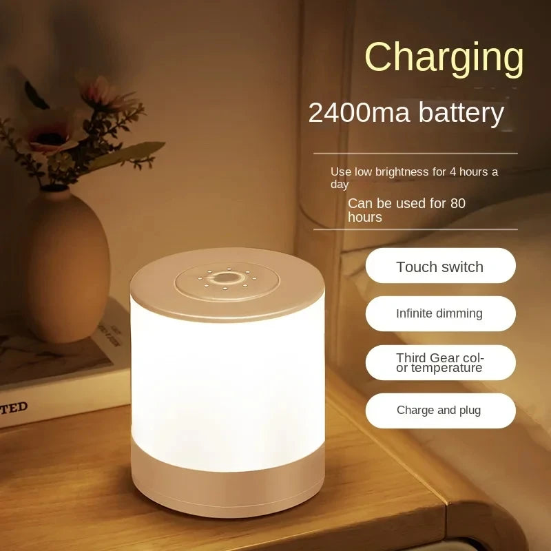 Night Light Led Touch Sensor Light Stepless Dimmable Beside Lamp USB Charging Table Lamp Baby Night Lamp for The Bedroom