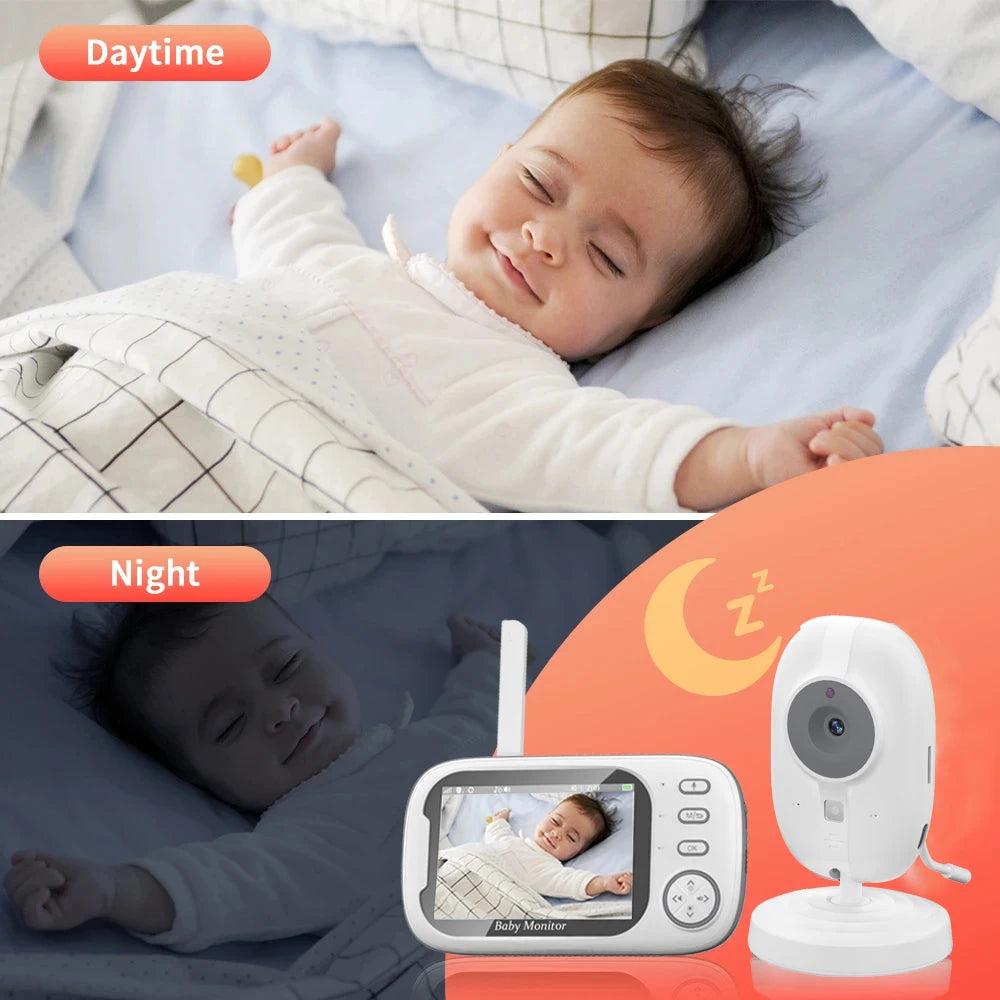 3.5 inch Wireless Video Baby Monitor Night Vision Temperature Monitoring 2 Way Audio Talk Baby Nanny Security Camera