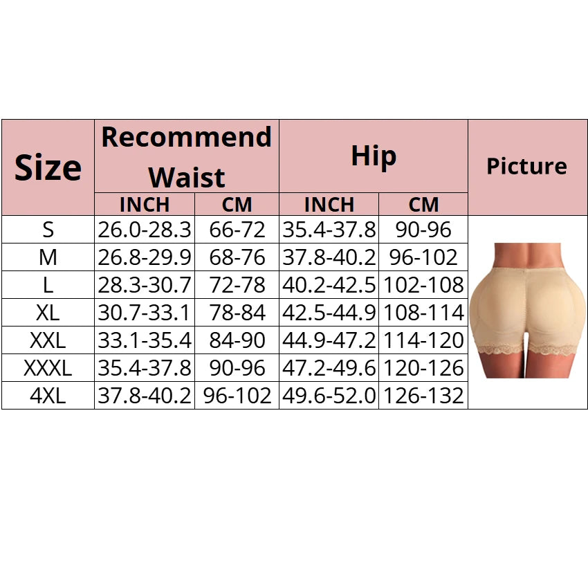 Padded Butt lifter Corrective Underwear